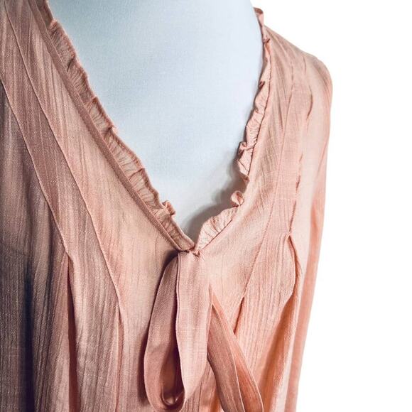 Zac & Rachel Dusty Pink Bohemian Pink Blouse Small - Picture 5 of 9